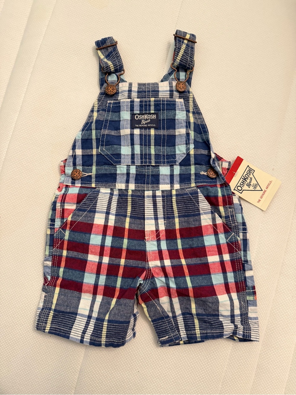 OshKosh B'gosh Toddler Plaid Short Overalls